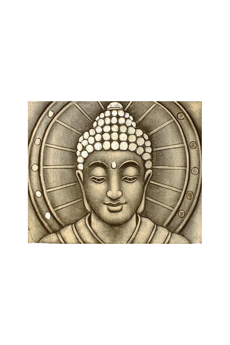 obraz-buddhy-v-záři-stříbrný